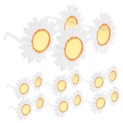 HIAKDOFT 8 Stück Teiliges Hawaii Sonnenblumenbrillen mit Gelben Gläsern Modische Party Sonnenbrille für Poolpartys Fotorequisiten und Kostümzubehör für Erwachsene von HIAKDOFT